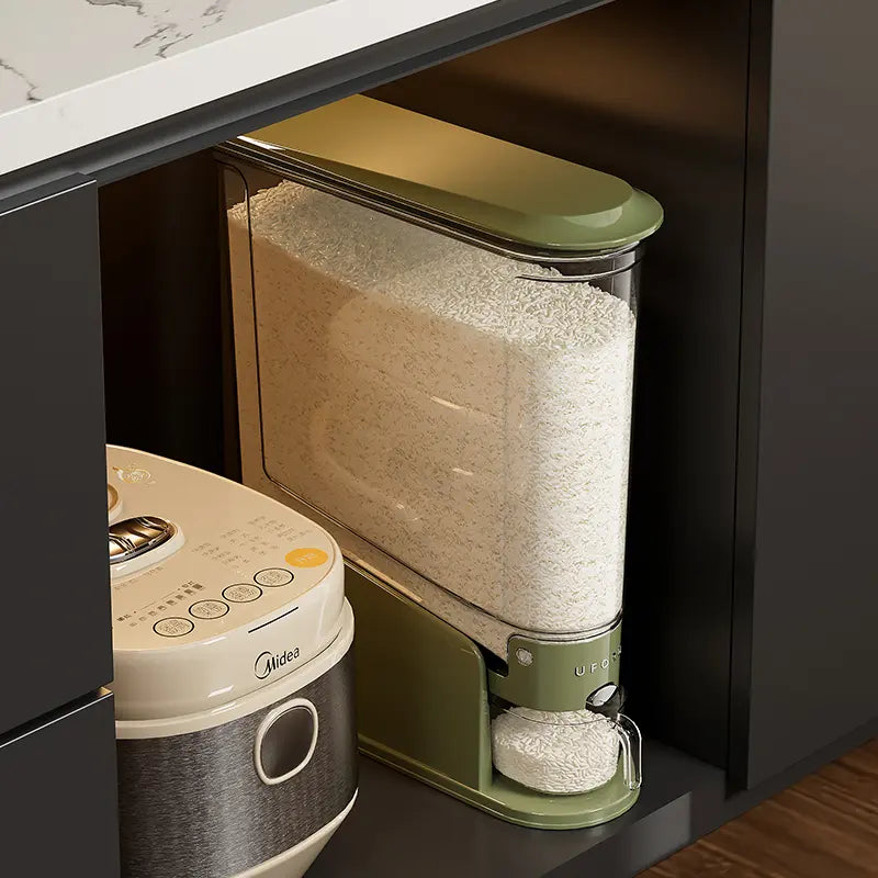 Rice Dispenser 22lb, Slim Rice Storage Container for Small Spaces