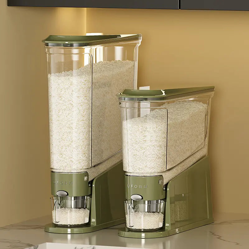 Rice Dispenser 22lb, Slim Rice Storage Container for Small Spaces