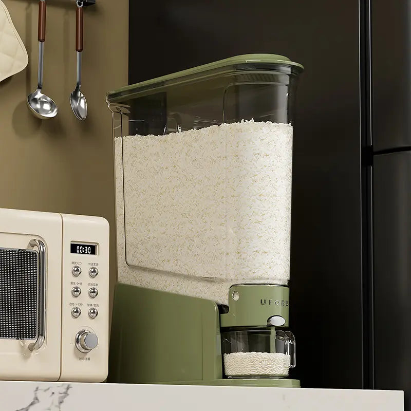 Rice Dispenser 22lb, Slim Rice Storage Container for Small Spaces